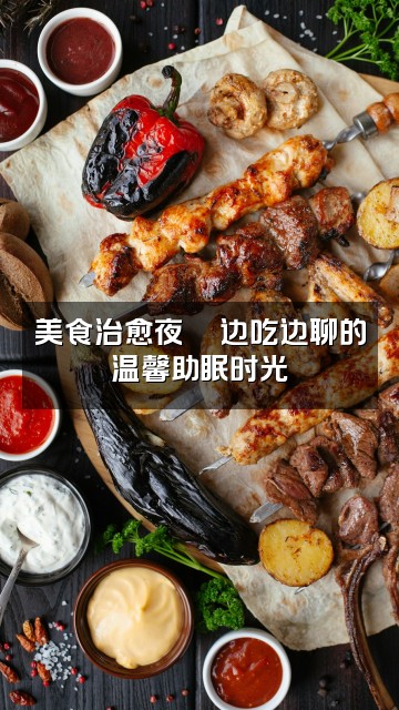 抖音PuPu(轻语助眠)视频封面：美食治愈夜🍜边吃边聊的温馨助眠时光